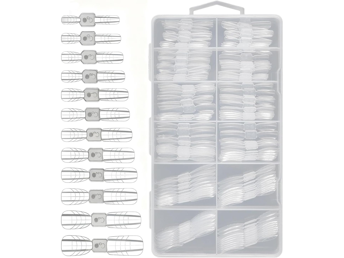 Moldes para Unhas Acrílicas - 120 Peças - Moldes para Unhas Artificiais