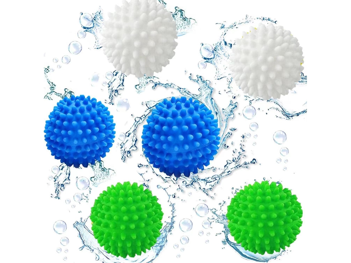 Pacote Com 6 Bolas De Lavar Roupa Para Máquina De Lavar E Secar, Bolas Reutilizáveis Para Limpeza De Roupas Domésticas Liptaptyn (3 Cores)