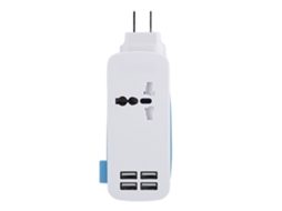Carregador de Viagem EOOCOO (4 Portas Usb, Portátil)