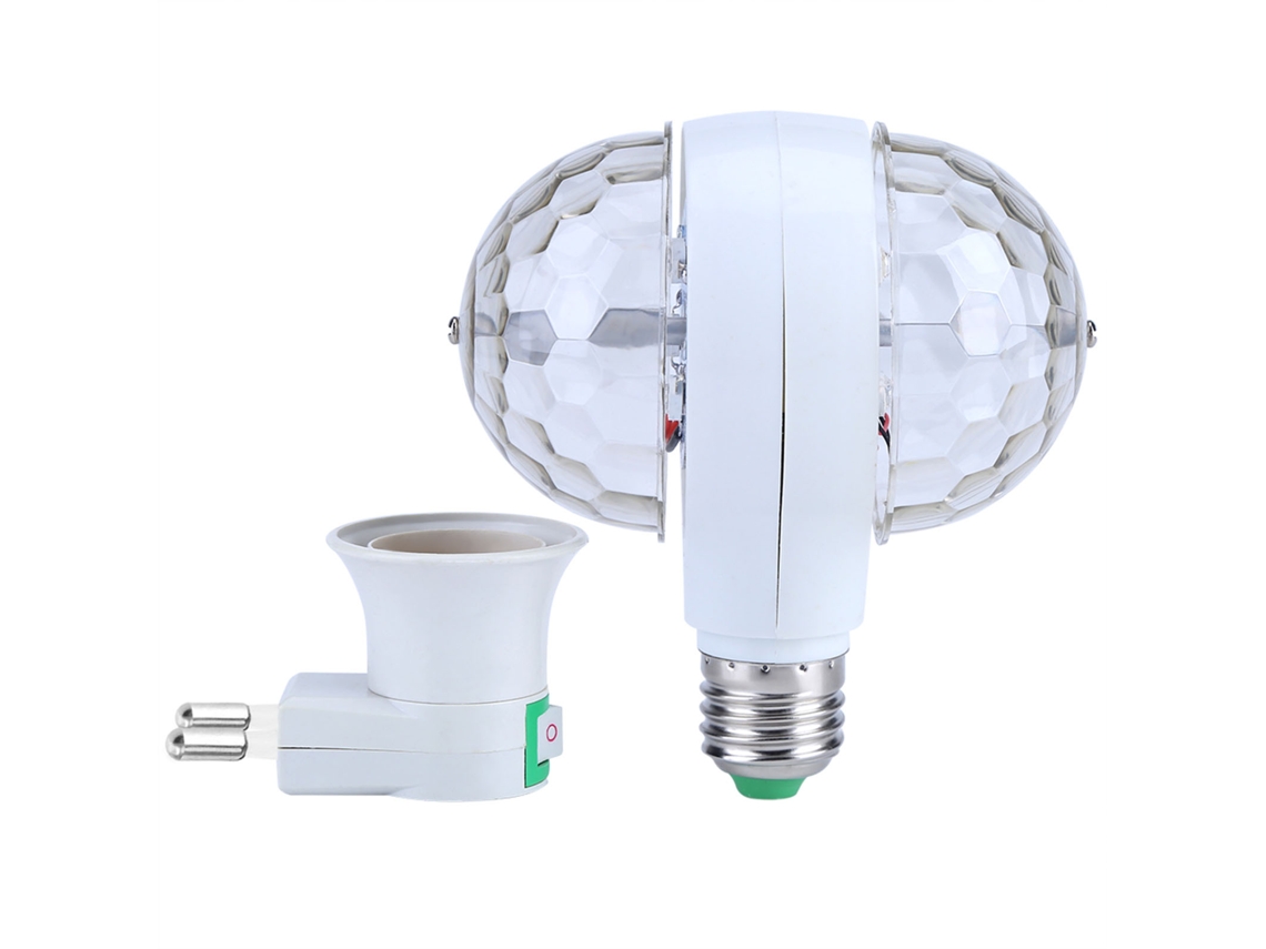 2026 bombilla Led Rgb de Escenario Giratoria de 2 Cabezas E27 para Fiesta Disco Pub Luz de Efecto