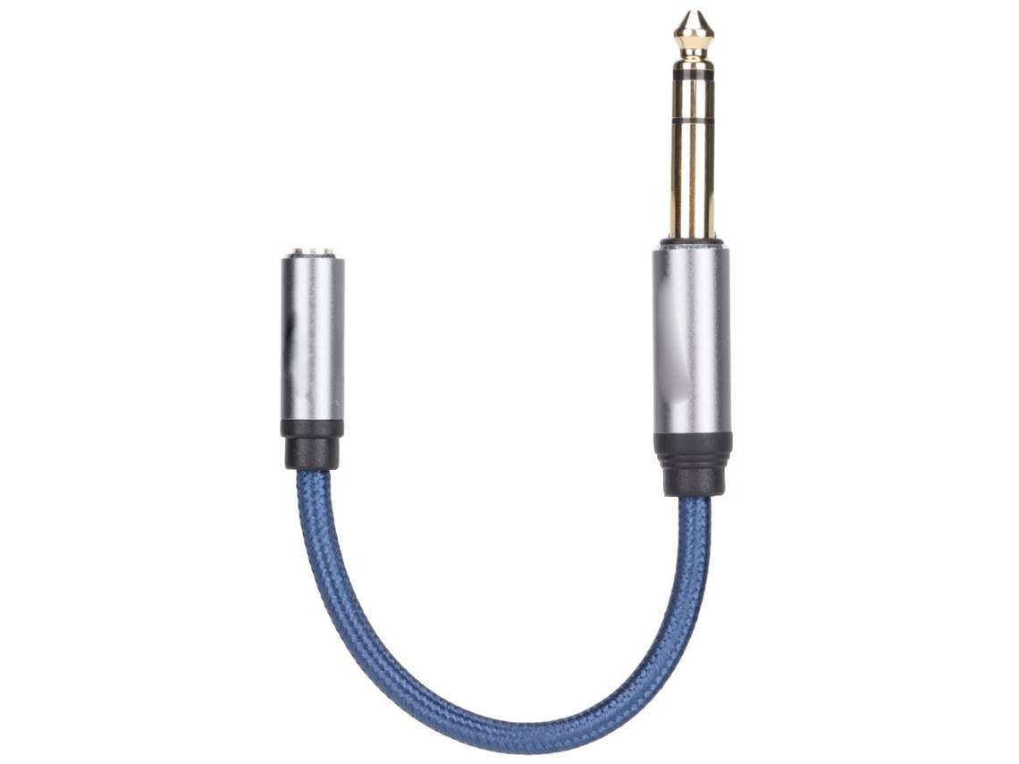 Cabo adaptador de áudio de 3,5 mm fêmea para 6,35 mm macho, para microfone e fone CHABERLU