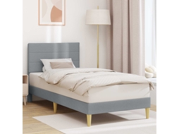Vidaxl Estrutura Da Cama Cinzento-claro 90 X 200 Cm Tecido