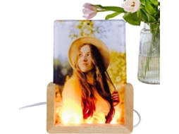 Molduras Personalizadas Para Fotos Sublimadas, 15 X 10 Cm | Luminária Noturna De Acrílico Com Led