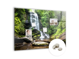 Quadro Magnético De Parede Cachoeira Na Floresta Para O Quarto Das Crianças Espelharte (100x70 Cm)