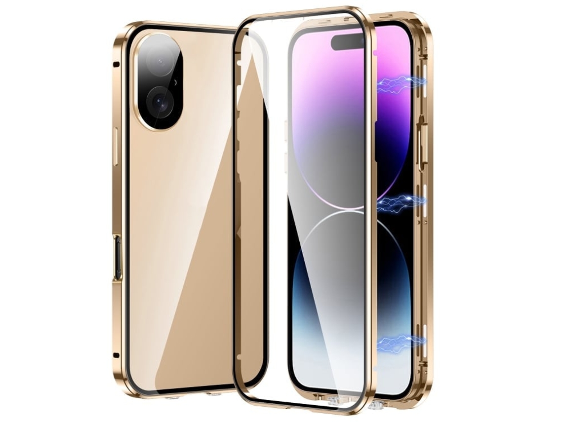 Capa De Vidro Temperado Hd Para Iphone 16 - Fecho Magnético Duplo