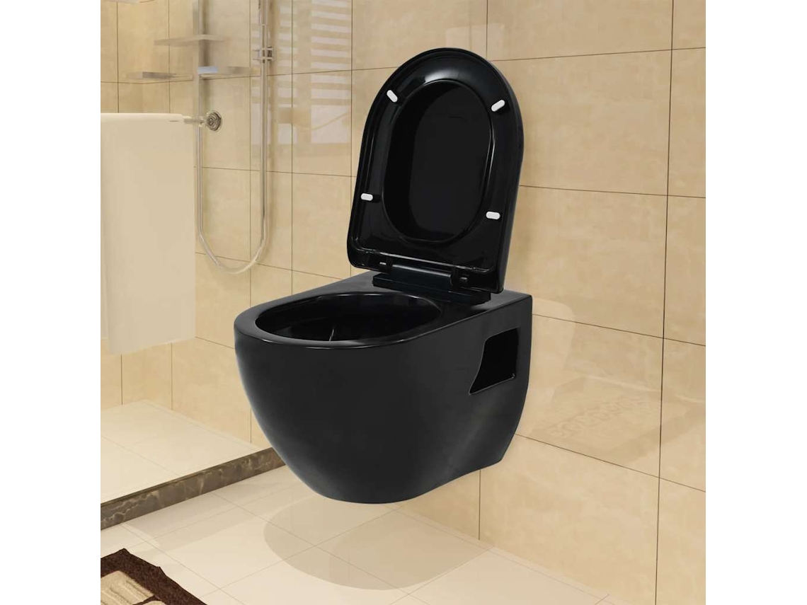 143023 Vidaxl Sanita Vidaxl De Cerâmica Preta