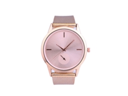 Reloj De Cuarzo Casual Unisex Con Correa De Silicona Y Esfera Cuadrada (oro Rosa)