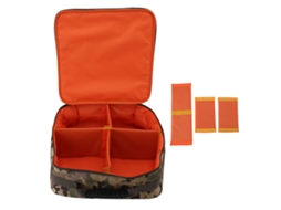 Mala de Armazenamento para Equipamentos de Pesca com 4 Compartimentos Ajustáveis e Padrão Cp Camo