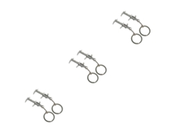 Conjunto De 3 Chaveiros Paquímetro Em Liga Zinco Mobestech, Mini Com E