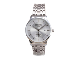 Reloj De Pareja Casual Estudiante Acero Resistente Al Agua Cuarzo (blanco Hombre)