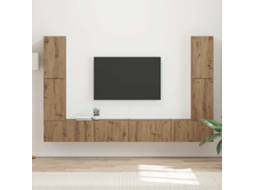 Carvalho Artesanal MAISON EXCLUSIVE Conjunto Móvel Tv 8 Peças