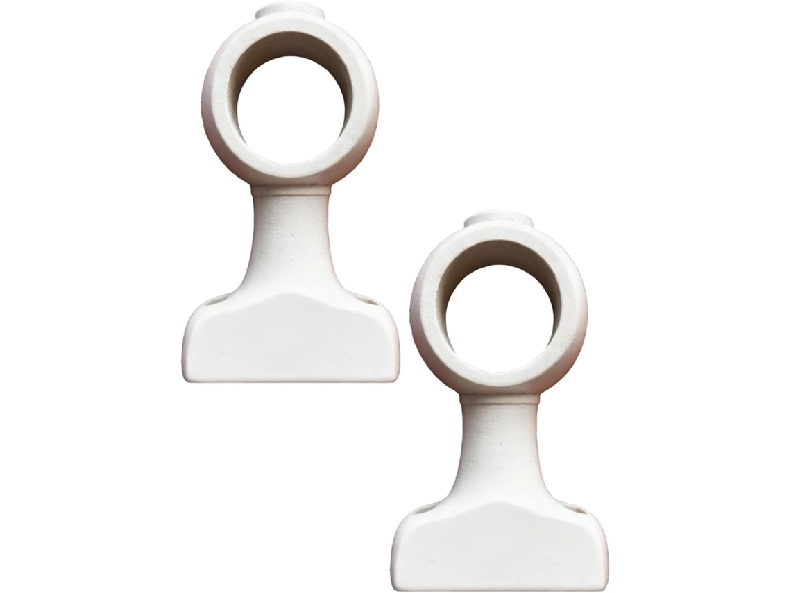 Conjunto De 2 Suportes Para Varão De Cortina Em Madeira Natural, Varões De 35 Mm, Resistentes E Decorativos, E
