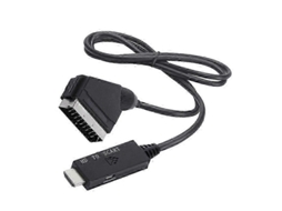 Cabo Conversor De Áudio/vídeo De 1 Metro Compatível Com Hdmi Para Conexão Scart Aquaforge