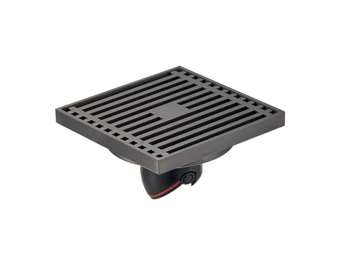 Ralo de Piso Quadrado de 10x10cm para Banheiro e Chuveiro, Sifão, G AQUAFORGE
