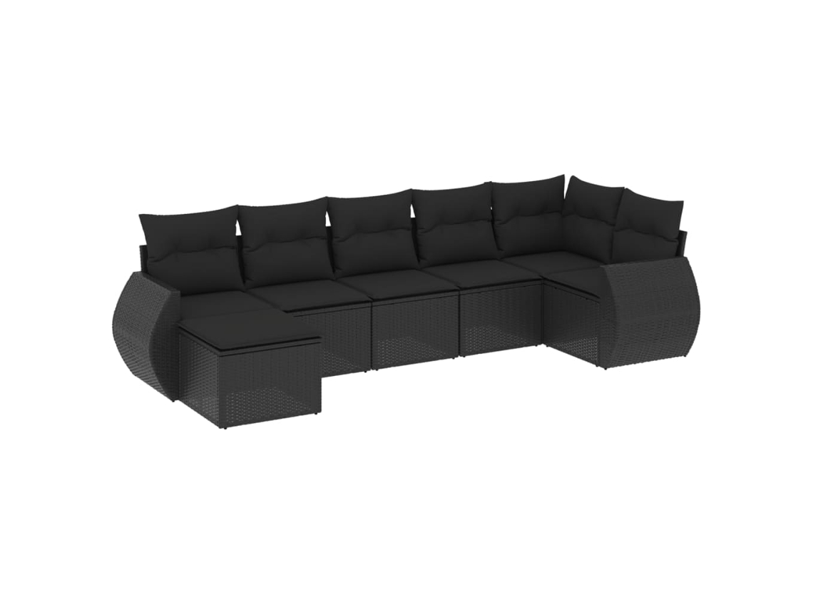 Garden Sofa Set, Garden Sofa Sets Vidaxl Preto Rattan / Vime (n/a)