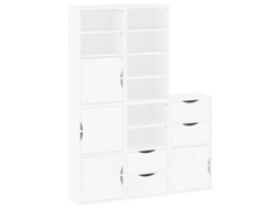 Conjunto 5 Armário Lateral Vidaxl Branco Madeira De Pinho