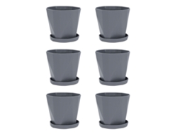 Vasos de Plástico Primerox Pequenos com Bandejas para Plantas