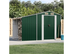Vidaxl Abrigo De Jardim 277x192,5x179 Cm Aço Galvanizado Verde
