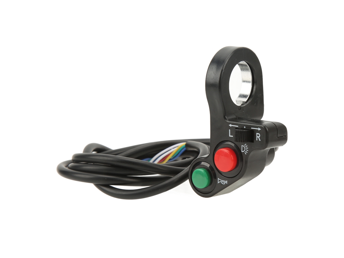 INTERRUPTOR 3 em 1 para Guidão de Moto, com Buzina, Sinal de Virada e Luz de Farol, para Scooter e Bicicleta Elétrica S/MARCA