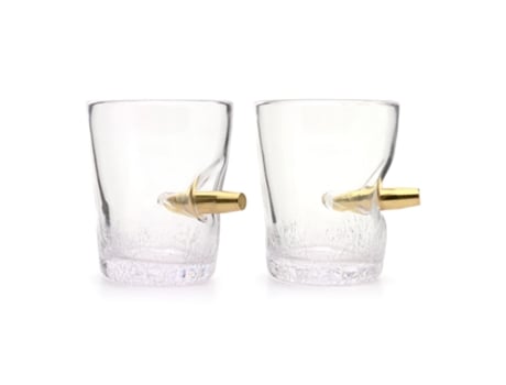Bar Amigos Shot In The Glass Bullet 300ml Conjunto De Copo De Uísque Com 2 Ckb Ltd