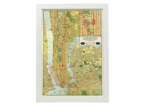 Cartazes Geográficos De NACNIC Em Estilo Vintage Mapa De Nova York De 1918 Ilustrações De Ex Mapamundis Em Tons De Sépia Tamanho A4 Com Quadro Preto