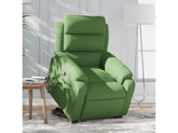 Vidaxl Poltrona Reclinável Elevatória Veludo Verde-claro