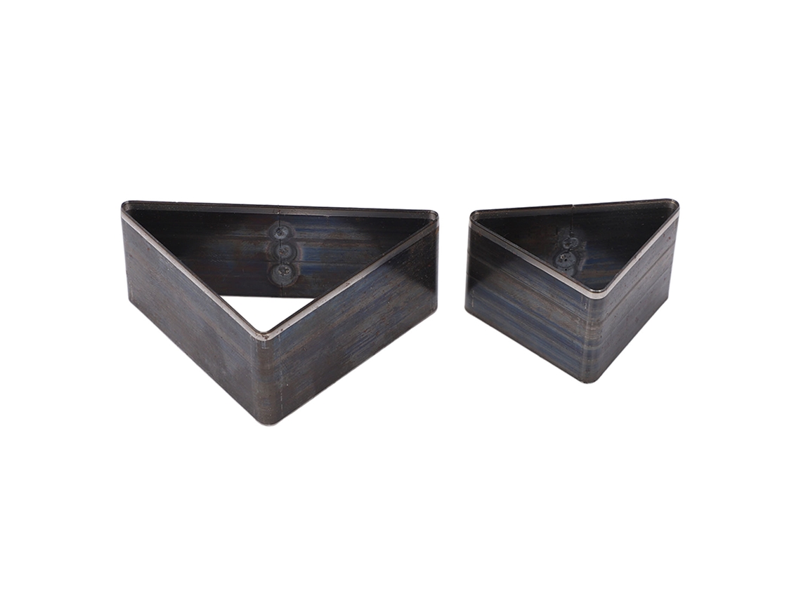 Kit de 2 Cortadores Triangulares de Couro com Punção Oco YURU