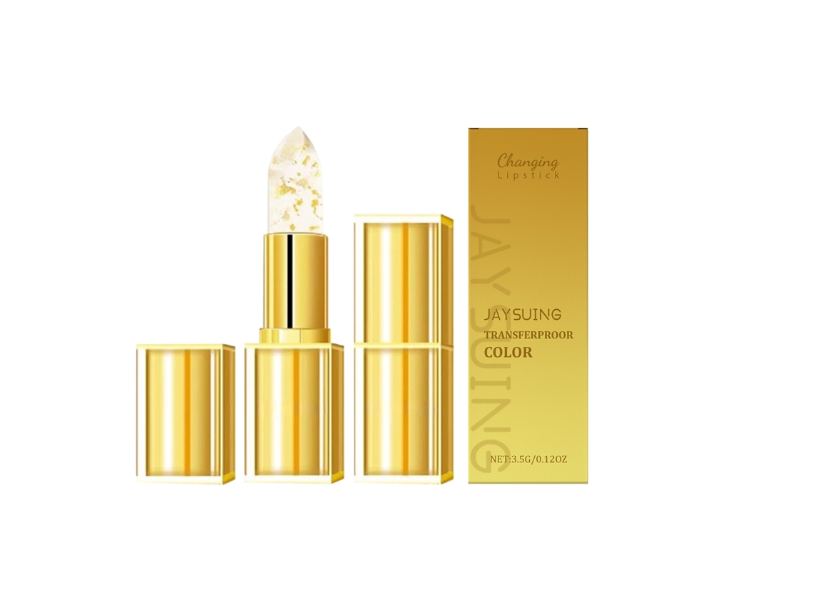Batom Hidratante com Efeito de Cor Alterável e Foil Dourado para Lábios Bonitos LAXISCREED