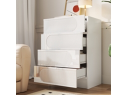 Armário Moderno 4 Gavetas: Organizador Versátil Para Escritório, Quarto E Sala. Corrediças Suaves Para Docs, Roupas E Acessórios.