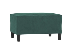 Footstool, Footstools Vidaxl Verde Veludo (70 X 55 X 41 Cm)