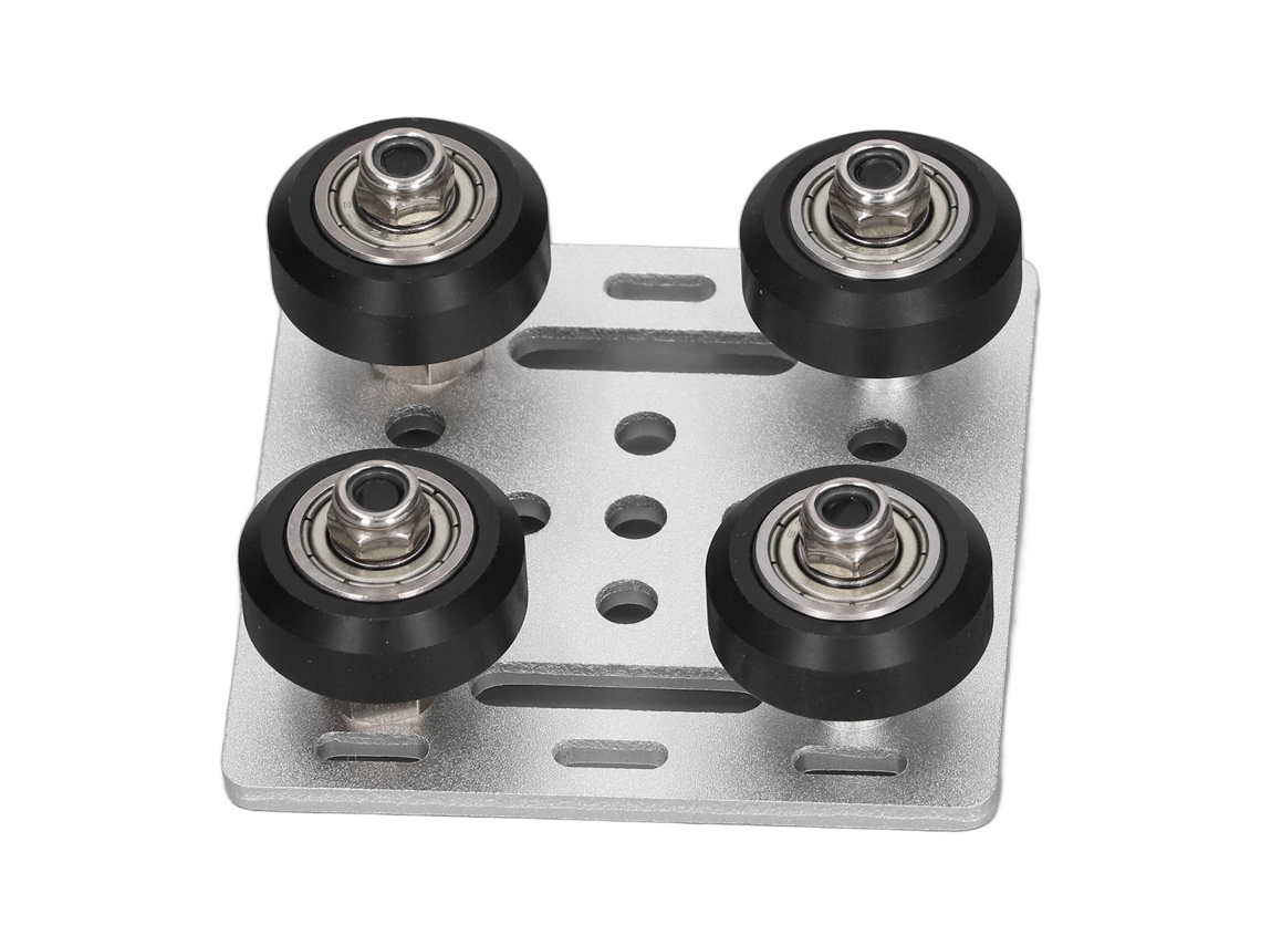 Placa De Portal De V Para Perfiles De Aluminio Tipo V 2020 Ruedas Impresoras 3d Cnc Estándar Plata
