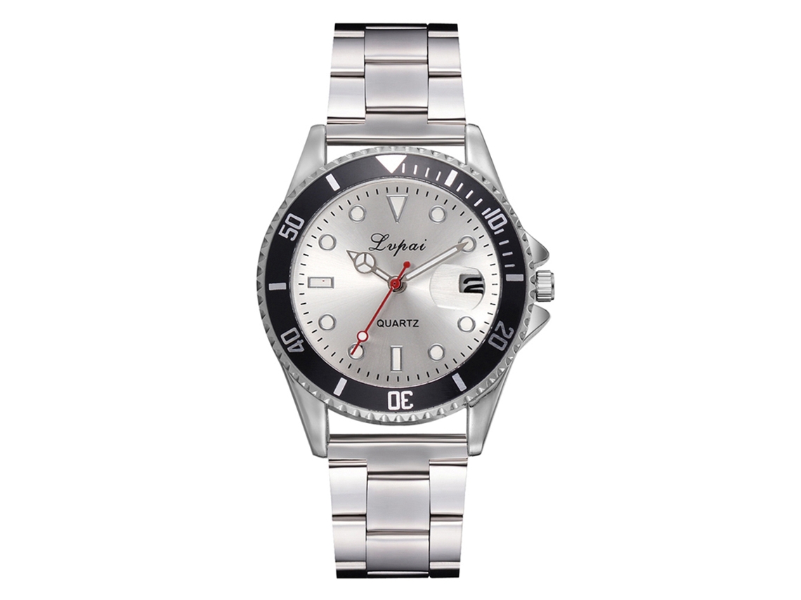 Reloj De Negocios Unisex Con Correa De Acero Reloj De Cuarzo Para Hombre Y Mujer Blanco