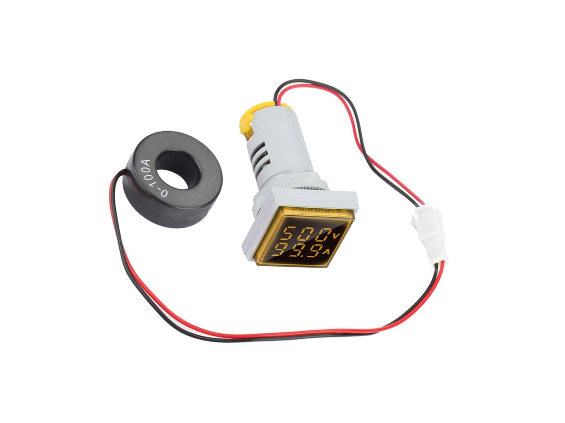 Medidor Led Tensão e Corrente Ac 0 100a 22mm