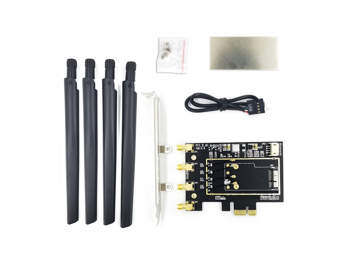 Lurelia Placa Wi-fi Pcie Bcm94360csax Bcm943602cs Dual Band 2,4/5 Ghz Antena 4 A