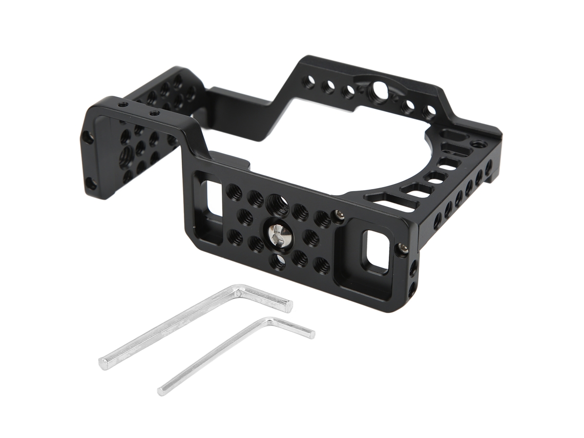 2026 cage para Câmara Sony A6000 de Alumínio com Cold Shoe, Rig de Câmara Metálico