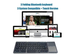 Novo Mini Teclado Dobrável Compatível Com Bluetooth Para Ipad, Android, Windows, Ios, Celular E Tablet Teclado Sem Fio Com Touchpad Nostalgia88