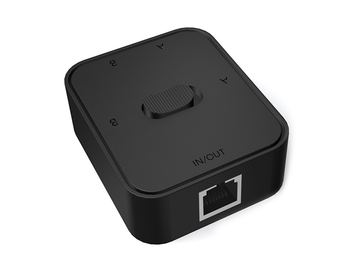Switch De Rede Manual 2 Entradas 1 Saída/1 Entrada 2 Saídas Rj45 Grátis Aquaforge