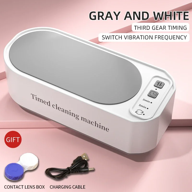 (branco) Limpador Ultrassônico De Lentes De Contato De 50khz