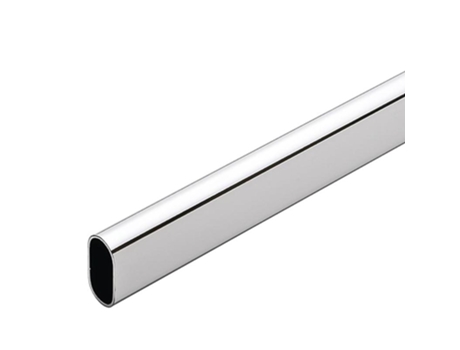 Tubo cromo oval 4mt. 25x15mm. barra