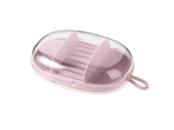 Caixa De Joias Design Portátil 8 X 5 X 15 Cm Rosa