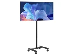 Suporte Para Tv Móvel Com Rodas, Ajustável E Compatível Com Vesa 17 55 Tekmaquinas