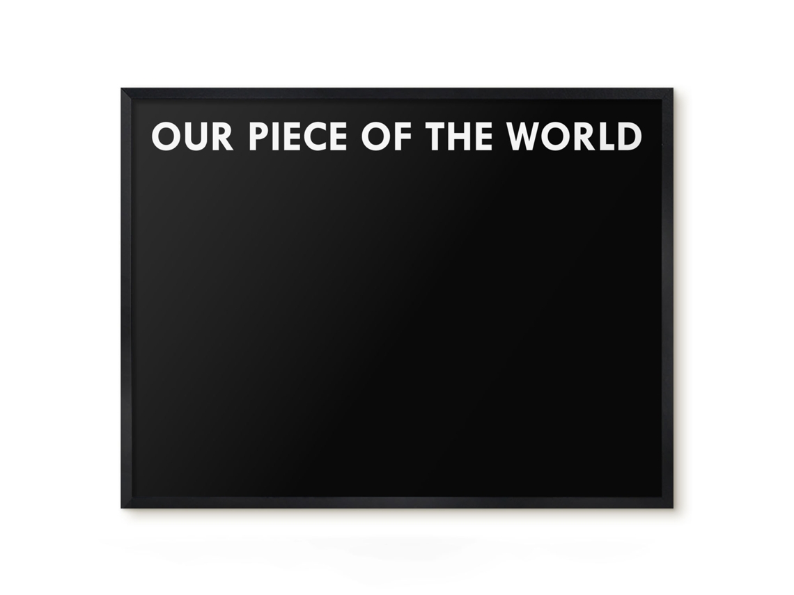 Quadro de vidro magnético "Nosso pedaço do mundo" para o hall Espelharte (80x60 cm)