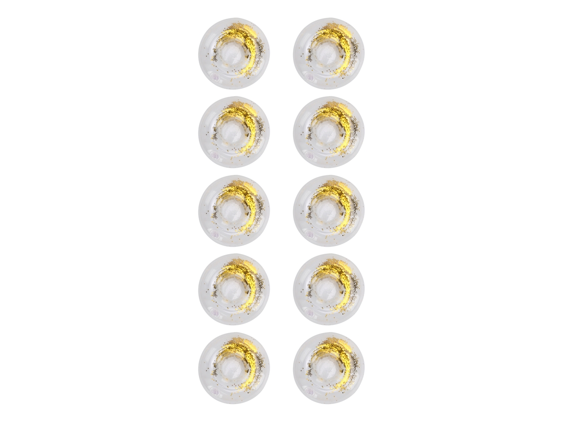 Mali 10pcs Suporte de Copo Inflável Redondo com Lantejoulas Douradas Brinquedo para Piscina