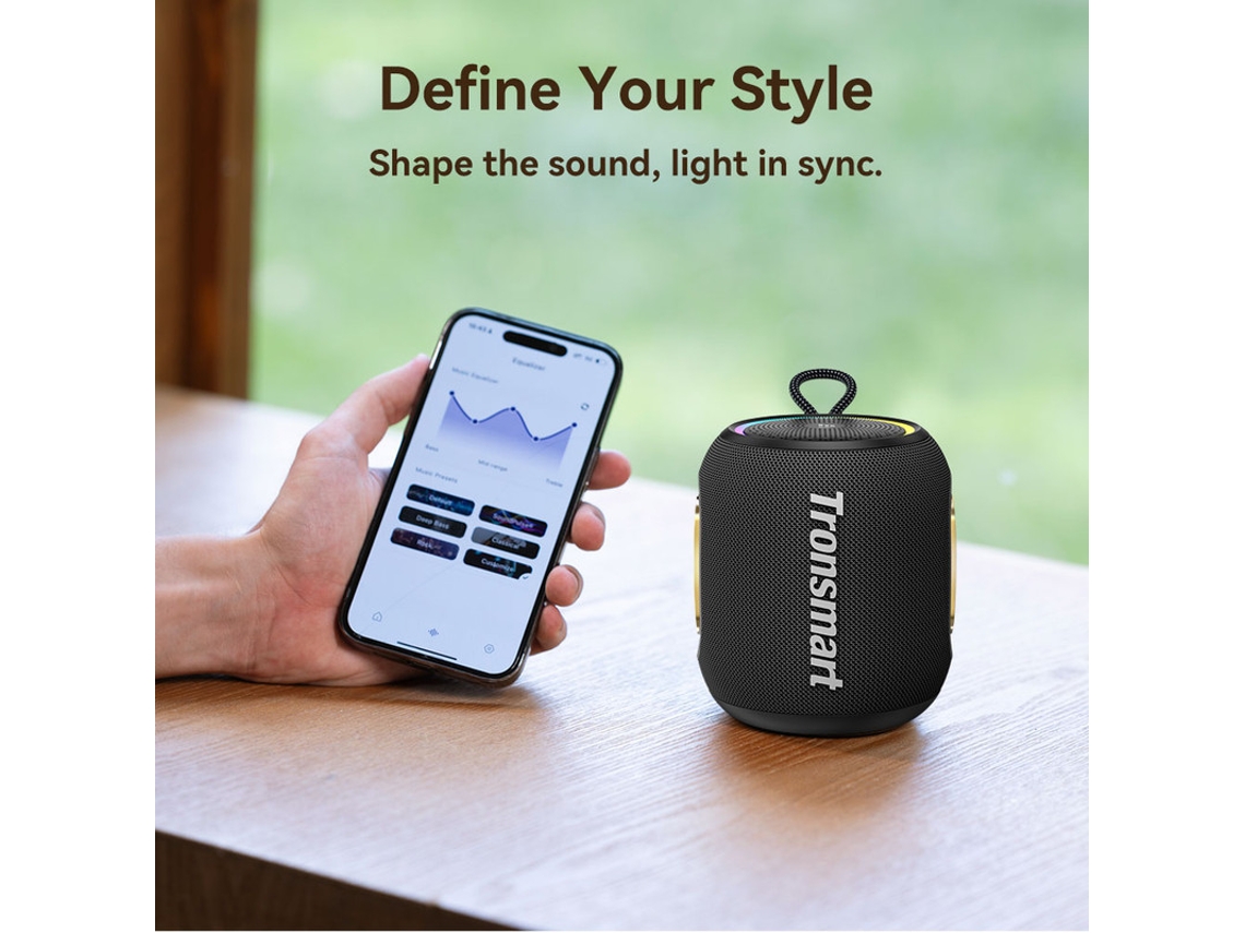 Caixa de Som Bluetooth TRONSMART T8 Mini, 16W, IPX7, à prova d'água