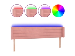 Led Headboard, Led Headboards Vidaxl Cor-de-rosa Veludo (203 X 16 X 78/88 Cm)