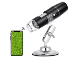 Microscópio Digital Sem Fio Usb Wi, Fi com Ampliação de 50x a 1000x, Mini Endoscópio Portátil para Inspeção BRILVIBERA