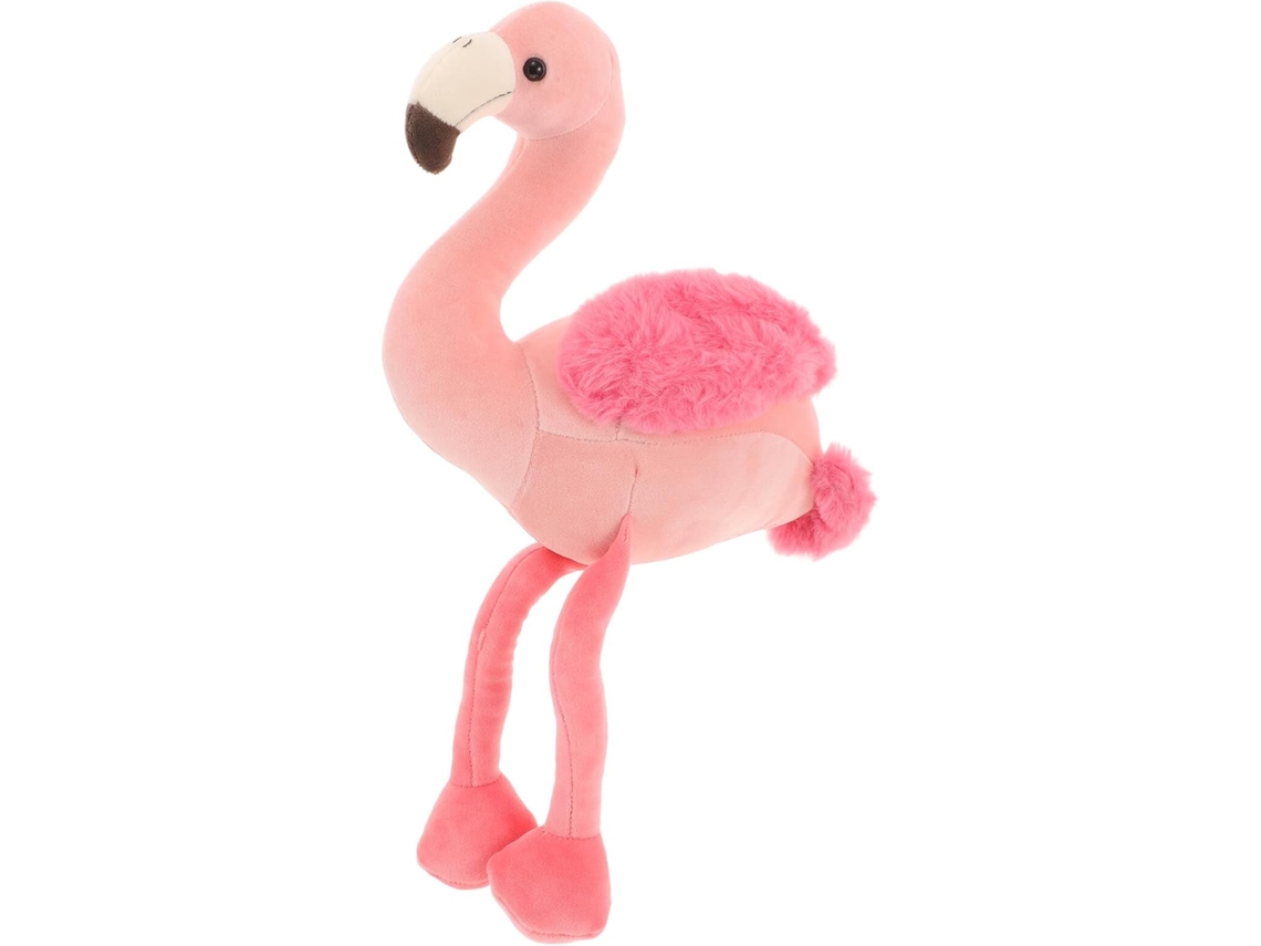 Flamingo De Pelúcia Pequeno, Feito Algodão Pp, Macio E Elástico,