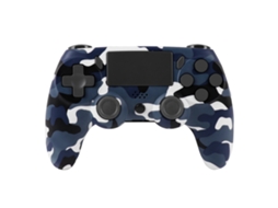 (azul Camuflado) Controle Sem Fio Bluetooth Com Giroscópio De 6 Eixos, Joystick Sensível Ao Toque E Função De Vibração Dupla.
