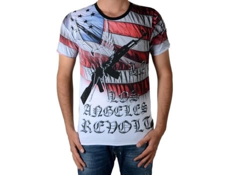 T-Shirt de Homem CELEBRY TEES Celebrity Gun America Preto (XS)