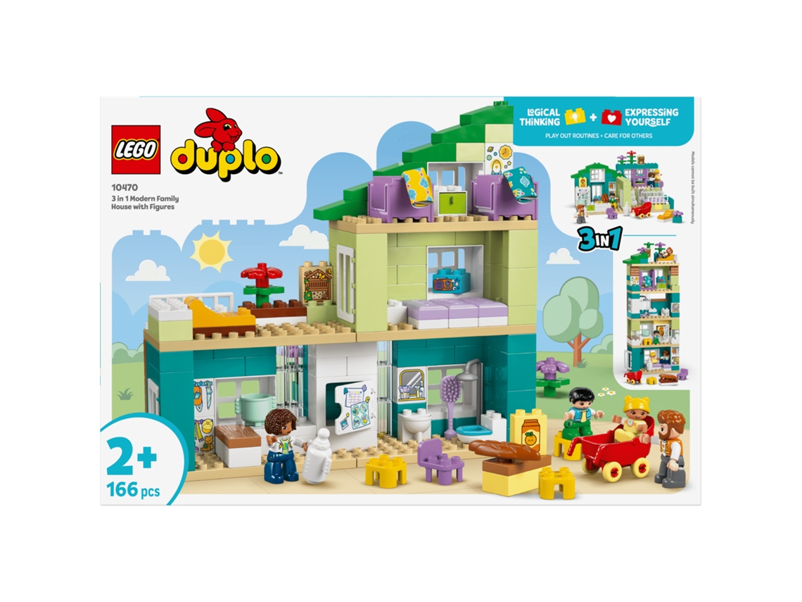 Lego® 10470 Duplo® Casa Familiar Moderna 3em1 – Casa Educativa Com Figuras